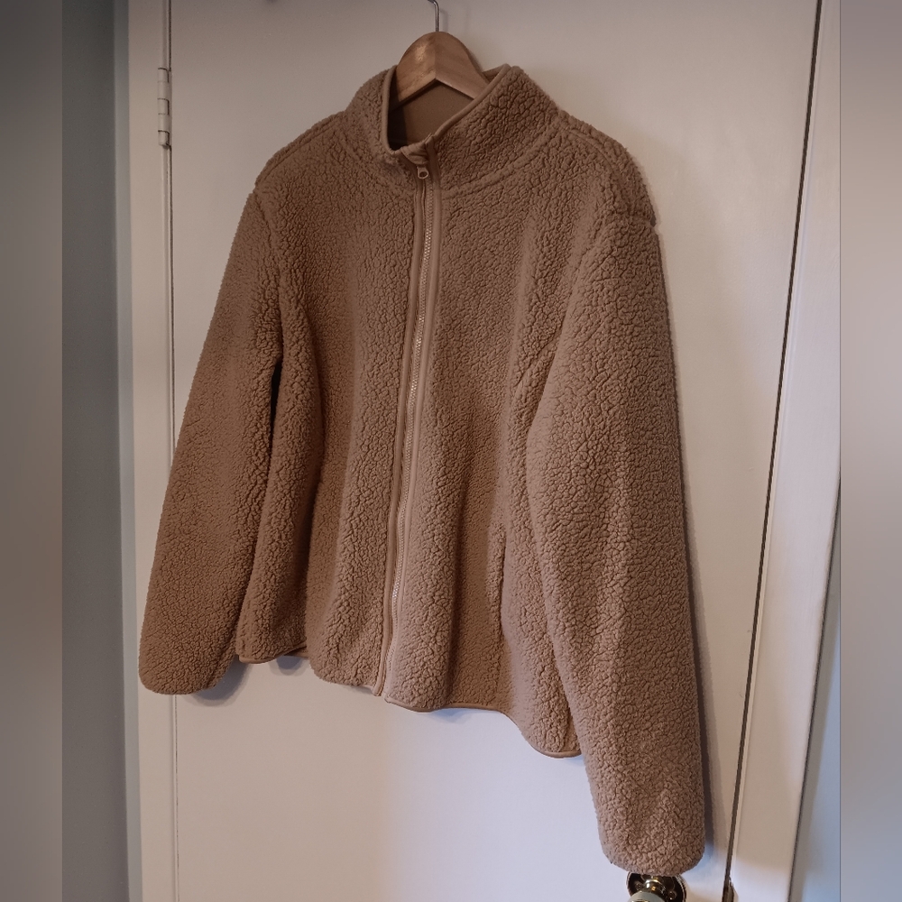 Cozy Tan Sherpa Jacket